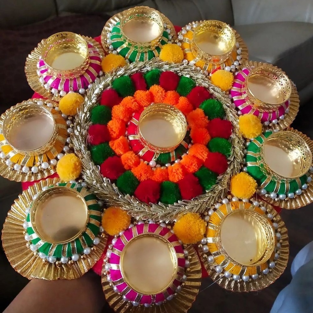 Festive Multicolor Diwali Decorative Plate